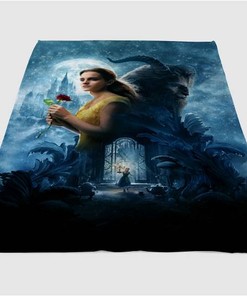 Beauty And The Beast Sherpa Fleece Blanket Gifts for Family, for Couple