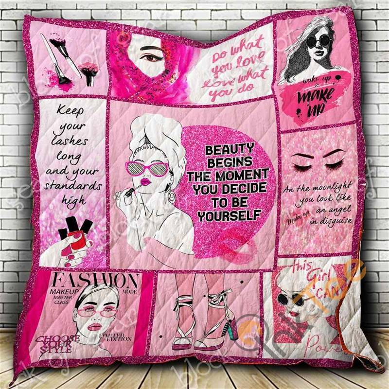 Beauty Begins The Moment You Decide To Be Yourself Quilt Blanket Bedding Set
