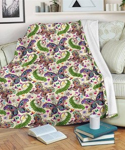 Beauty Pattern Butterfly Butterfly Lover Sherpa Fleece Blanket Gifts for Family, for Couple