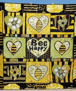 Bee Happy Quilt Blanket Bedding Set