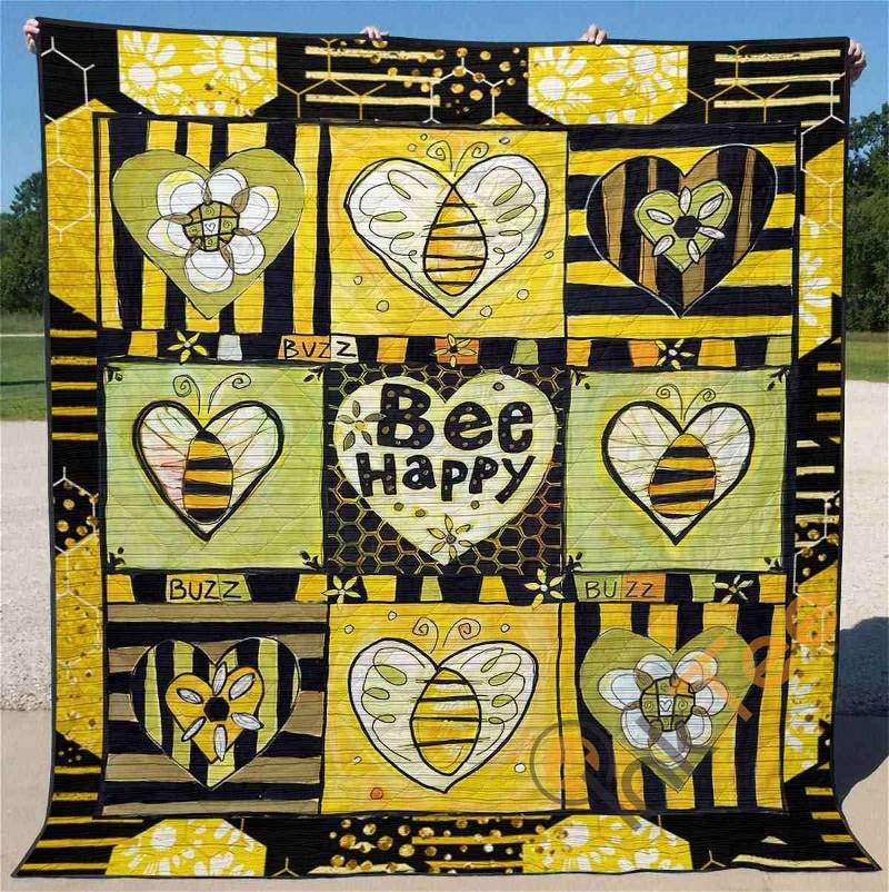 Bee Happy Quilt Blanket Bedding Set