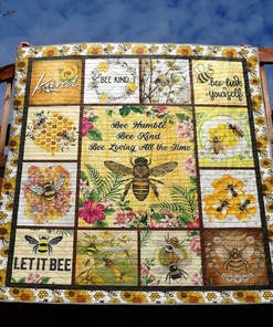 Bee Kind Quilt Blanket Bedding Set for Home Décor