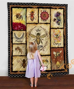 Bee Quilt Blanket Bedding Set With Pillowcase Options