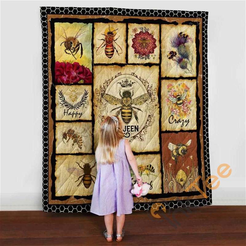 Bee Quilt Blanket Bedding Set With Pillowcase Options