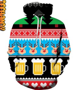 Beer Christmas 3D Hoodie