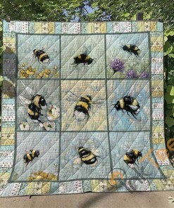 Bees Quilt Blanket Bedding Set