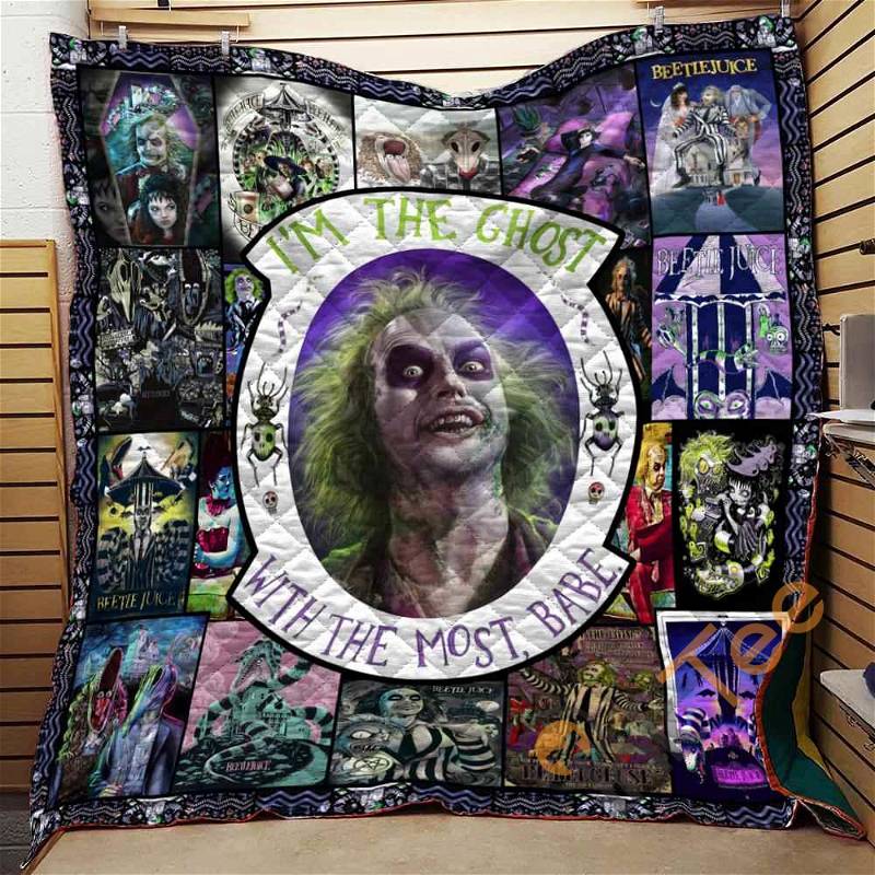 Beetlejuice Collage Themed Quilt Blanket Bedding Set