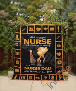 Behind Great Nurse Quilt Blanket Bedding Set