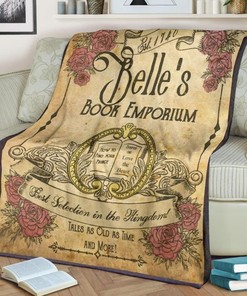 Belle’s Book Emporium Best Seller Fleece Blanket Gift For Fan, Quilt Blanket Bedding Set Gift