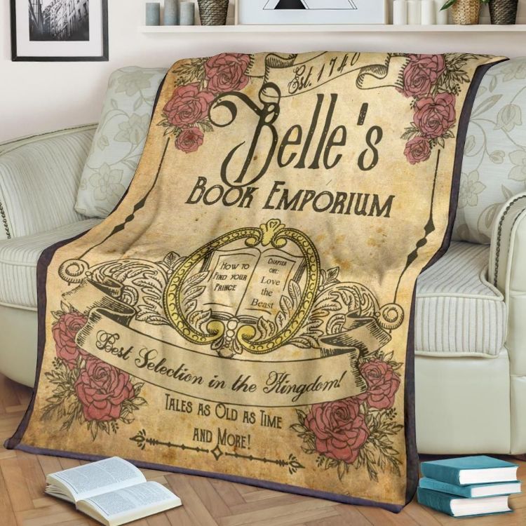 Belle’s Book Emporium Best Seller Fleece Blanket Gift For Fan, Quilt Blanket Bedding Set Gift