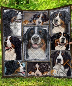 Bernese Mountain Dog Quilt Blanket Bedding Set