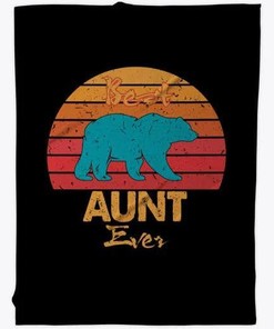 Best Aunt Ever Gift Mothers Day Vintage Blankets
