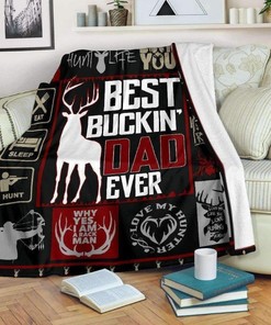 Best Buckin Dad Ever Cool For Daddy Blankett For Dad Birthday