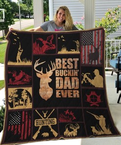 Best Buckin' Dad Ever Hungting Father's Day Perfect Gifts For Hunting Lover Quilt Blanket Bedding Set
