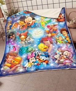 Best Friends Forever Glitter Disney Inspired Bedroom Livingroom Office Home Decoration Sherpa Blanket Fleece Blanket Funny Gifts