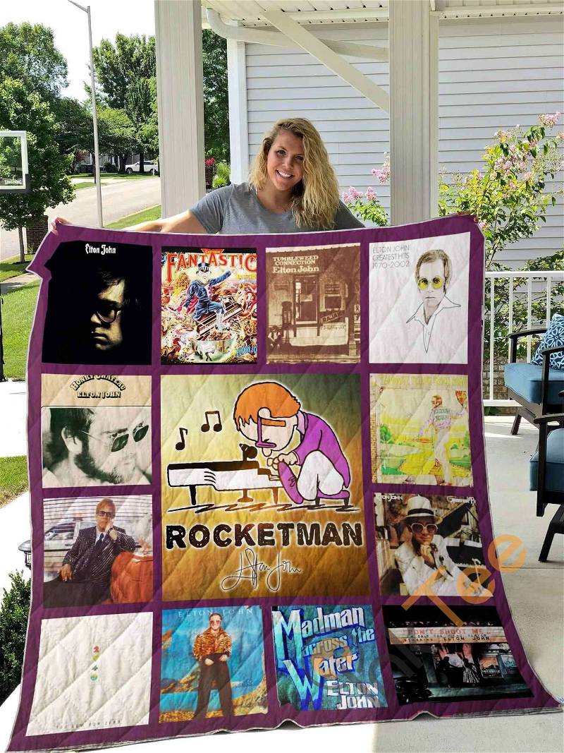 Elton John Quilt Blanket #11