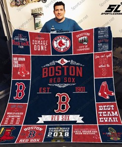 Best Team Evah Boston Red Sox Collected Quilt Blanket Bedding Set