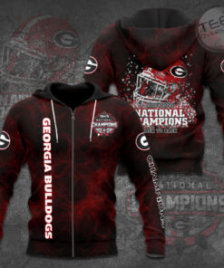 Best selling Georgia Bulldogs zip-up hoodie 3D