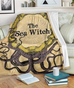 Beware The Sea Witch Sherpa Fleece Blanket Gifts for Family, for Couple