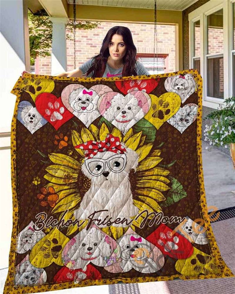 Bichon Frise 14 Quilt Blanket Bedding Set