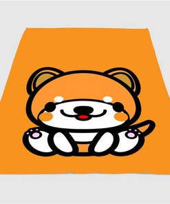 Big Outline Dog Art Sherpa Fleece Blanket Gifts for Family, for Couple