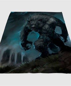 Big Wolf Sherpa Fleece Blanket Gifts for Family, for Couple