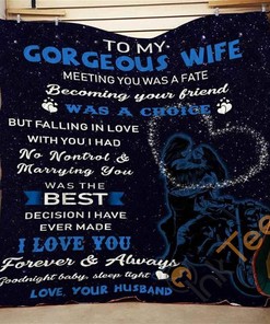 Biker- To My Gorgeous Wife Quilt Blanket Bedding Set