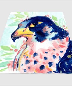 Bird Coral Sherpa Fleece Blanket Gifts for Family, for Couple