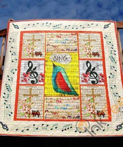 Birds Love Music Quilt Blanket Bedding Set