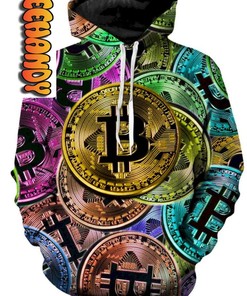 Bitcoin Pattern 3D Hoodie