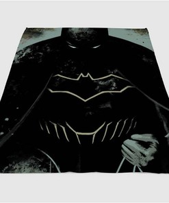 Black And White Batman Sherpa Fleece Blanket Gifts for Family, for Couple