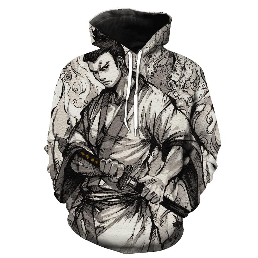 Black And White Samurai Jack Cartoons Hoodie 3D