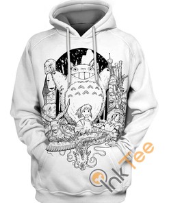 Black And White Totoro Hoodie 3D