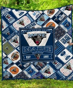 Black Bears Ncaa Maine Black Bears Collection Combined Quilt Blanket Bedding Set Gifts for Fans