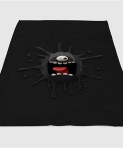 Black Cute Sherpa Fleece Blanket Gifts for Family, for Couple