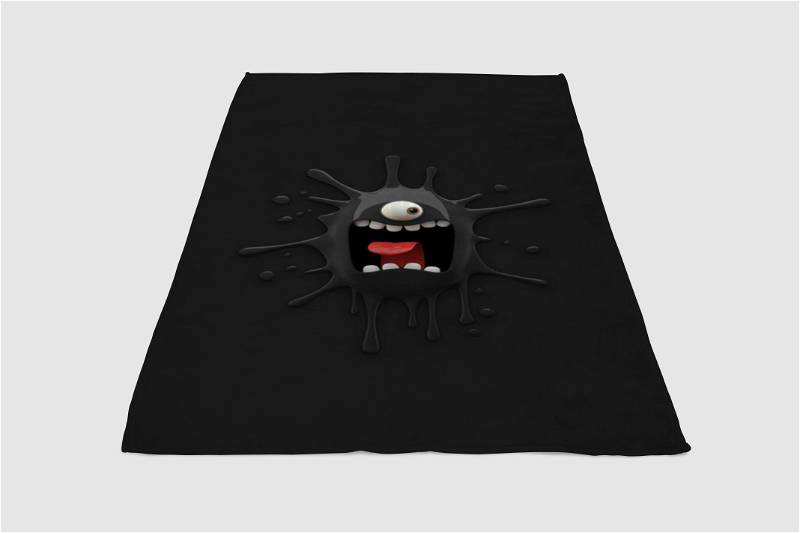 Black Cute Sherpa Fleece Blanket Gifts for Family, for Couple
