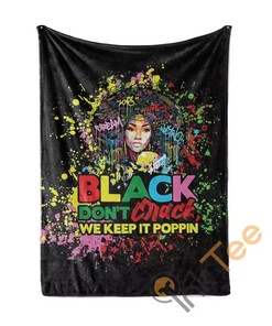Black Dont Crack Sherpa Fleece Blanket Gifts for Family, for Couple