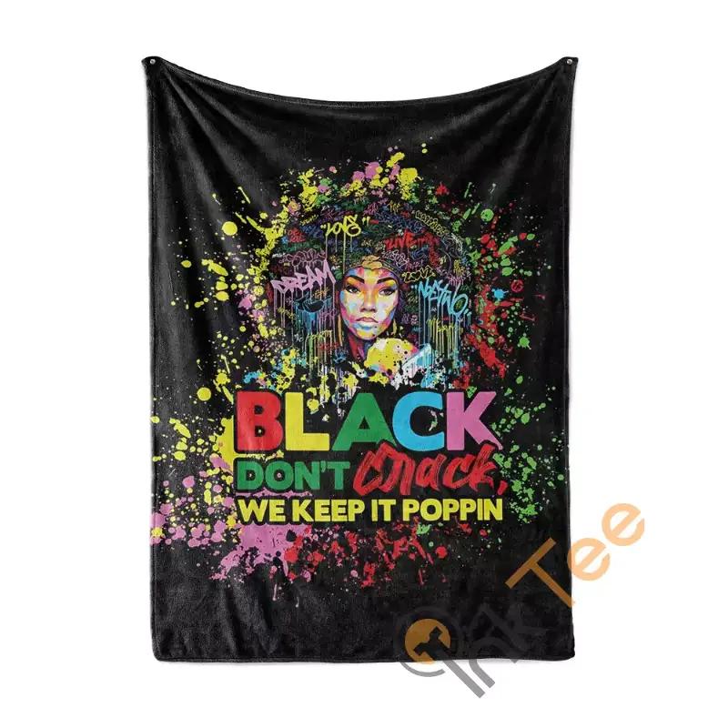 Black Dont Crack Sherpa Fleece Blanket Gifts for Family, for Couple