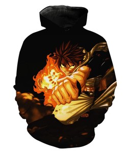 Black Fairy Tail Anime Natsu Punch Hoodie 3D