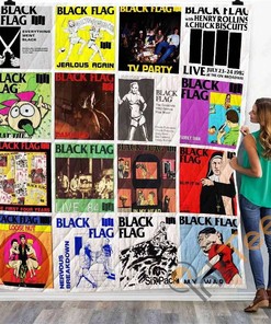 Black Flag Quilt Blanket Bedding Set