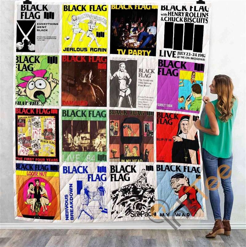 Black Flag Quilt Blanket Bedding Set