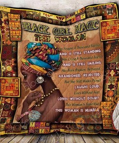 Black. Girl. Magic Proud African Quilt Blanket Bedding Set