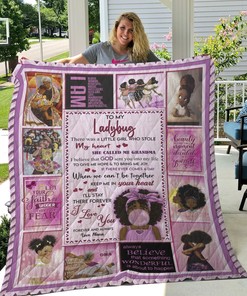 Black Girl To My Granddaughter Personalized Quilt Blanket Bedding Set