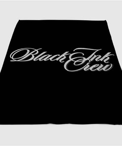 Black Ink Crew Chicago Sherpa Fleece Blanket Gifts for Family, for Couple