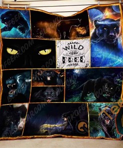 Black Jaguar Quilt Blanket Bedding Set