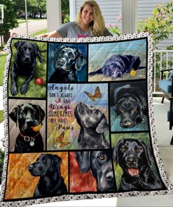 Black Labrador Quilt Blanket