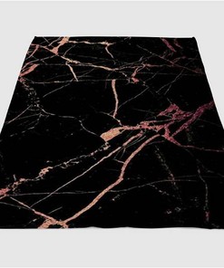 Black Marble Sherpa Fleece Blanket Gifts for Family, for Couple