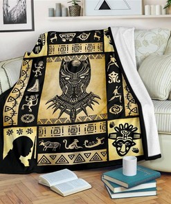 Black Panther Amazing Super Heroes Sherpa Fleece Blanket Gifts for Family, for Couple