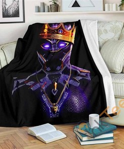 Black Panther Sherpa Fleece Blanket Gifts for Family