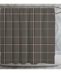 Black Plaid Shower Curtains, Plaid Pattern Shower Curtain, Plaid Bath Decor, Black Drapes, Black Shower Curtains, Black Bathroom Decor